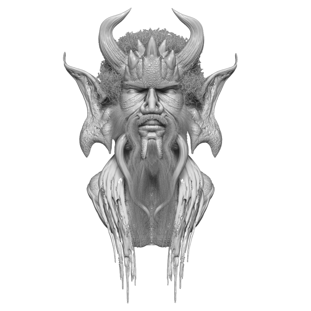مدل سه بعدی - دکوری - گیم - بازی - فیلم - پرینت سه بعدی Monster Head Concept 3D Model For 3D Print - Made By Ptm Art Center - Designer : Amir Rezaeyan - instagram : ptm_top - 3D Print Hand Made