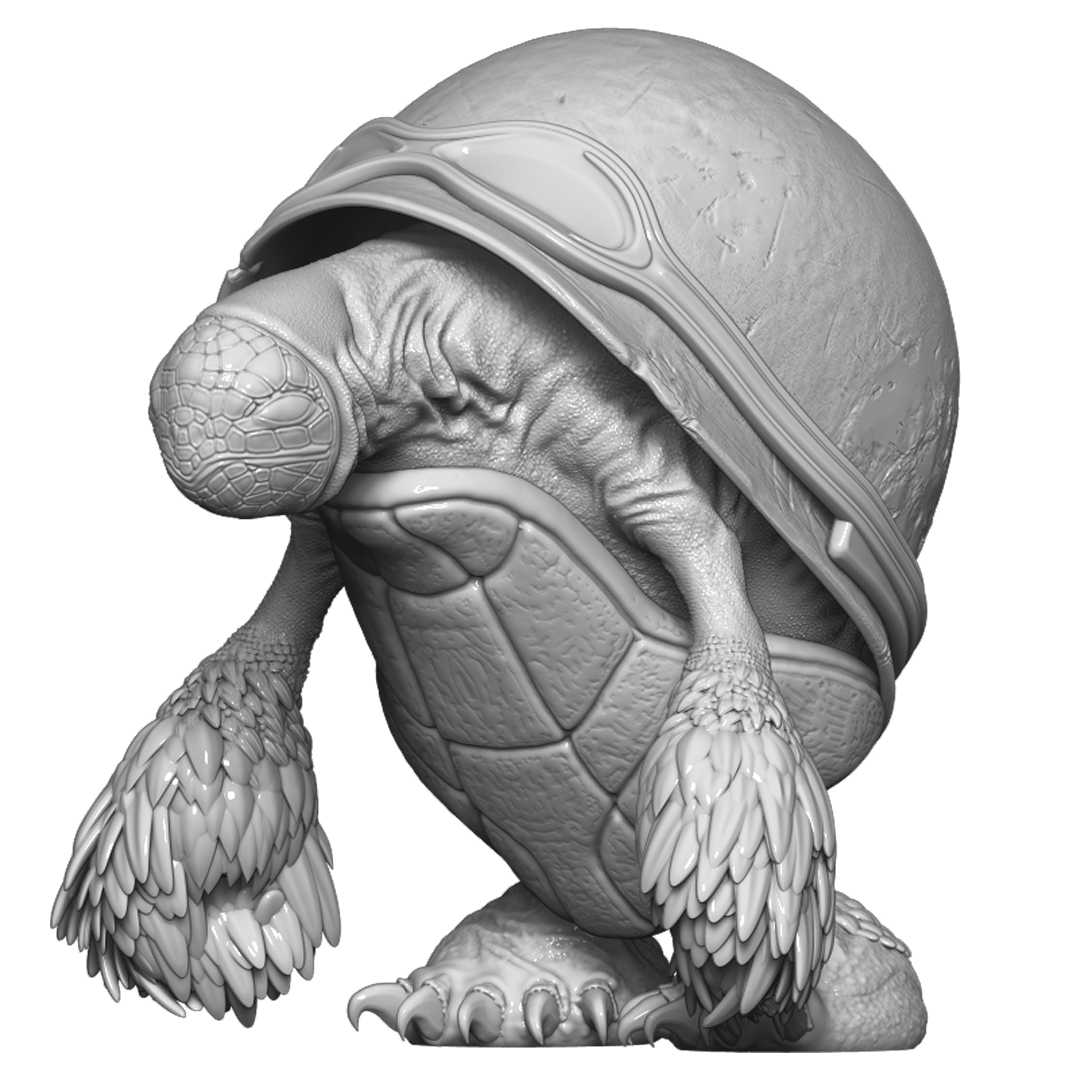 مدل سه بعدی - دکوری - گیم - بازی - فیلم - پرینت سه بعدی Turtule 3D Model For 3D Print - Made By Ptm Art Center - Designer : Amir Rezaeyan - instagram : ptm_top - 3D Print Hand Made
