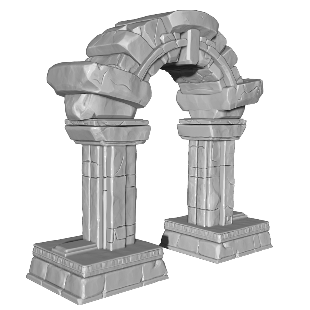 مدل سه بعدی - دکوری - گیم - بازی - فیلم - پرینت سه بعدی Stone Gate Concept 3D Model For 3D Print - Made By Ptm Art Center - Designer : Amir Rezaeyan - instagram : ptm_top - 3D Print Hand Made