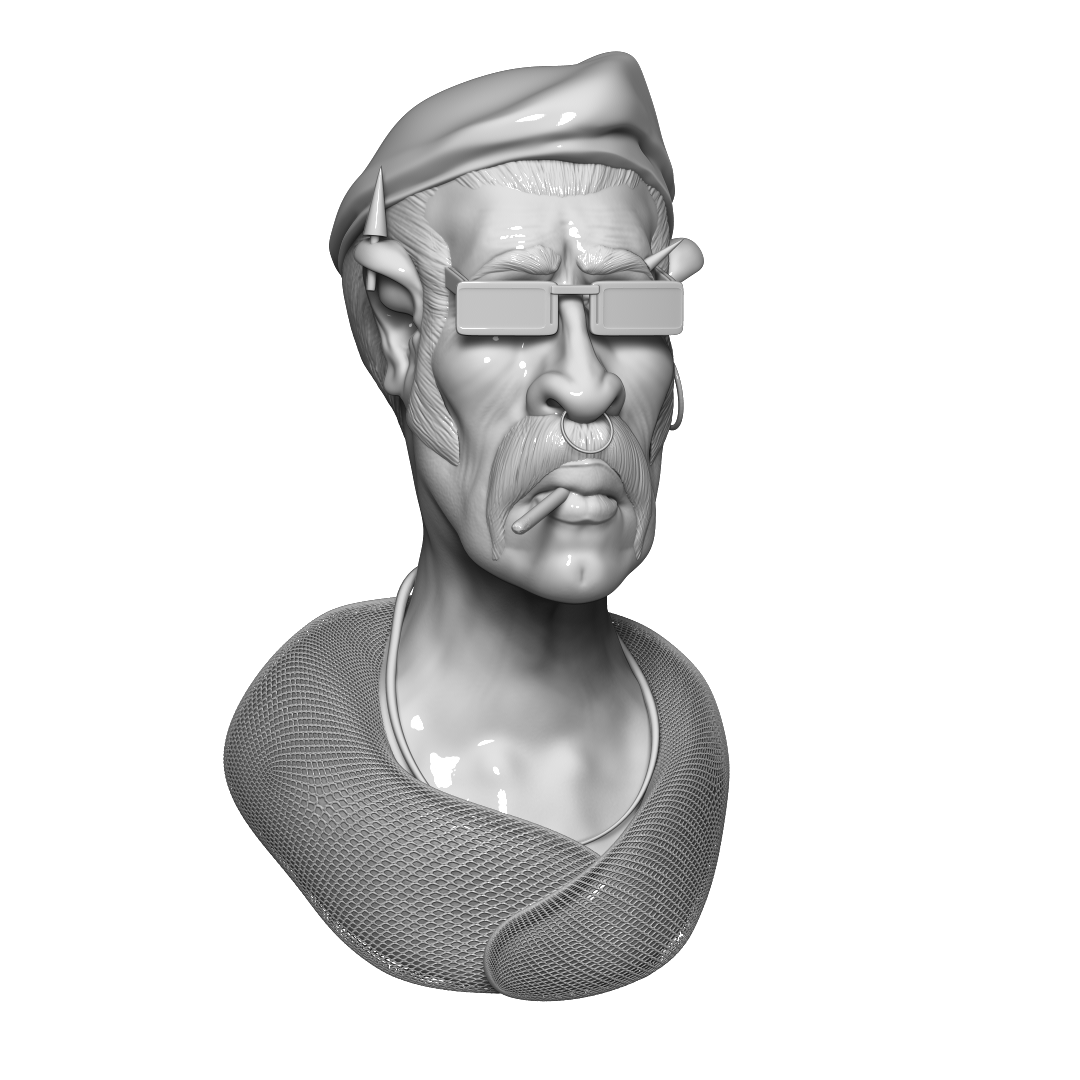 مدل سه بعدی - دکوری - گیم - بازی - فیلم - پرینت سه بعدی Head Concept 3D Model For 3D Print - Made By Ptm Art Center - Designer : Amir Rezaeyan - instagram : ptm_top - 3D Print Hand Made