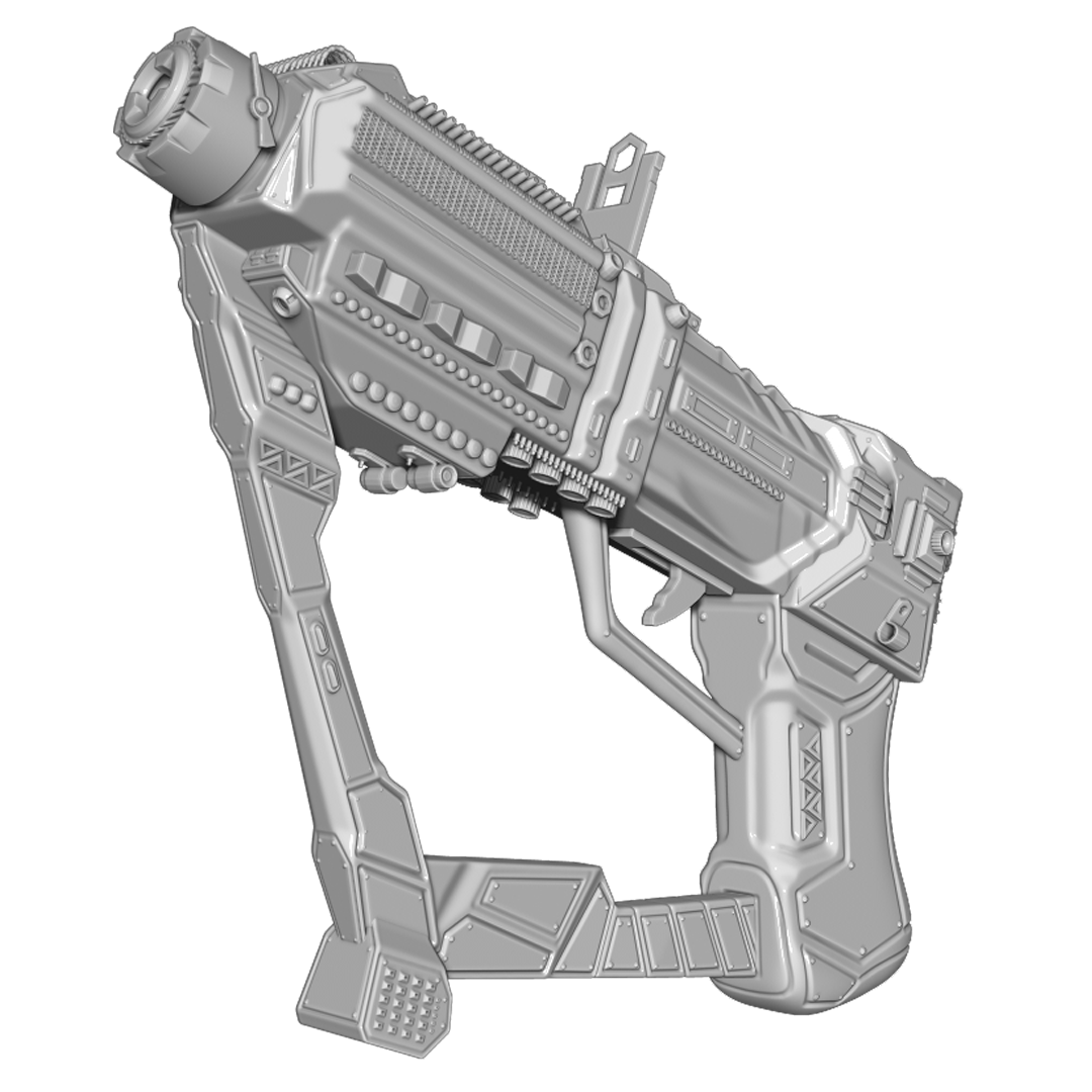 مدل سه بعدی - دکوری - گیم - بازی - فیلم - پرینت سه بعدی Gun Concept 3D Model For 3D Print - Made By Ptm Art Center - Designer : Amir Rezaeyan - instagram : ptm_top - 3D Print Hand Made
