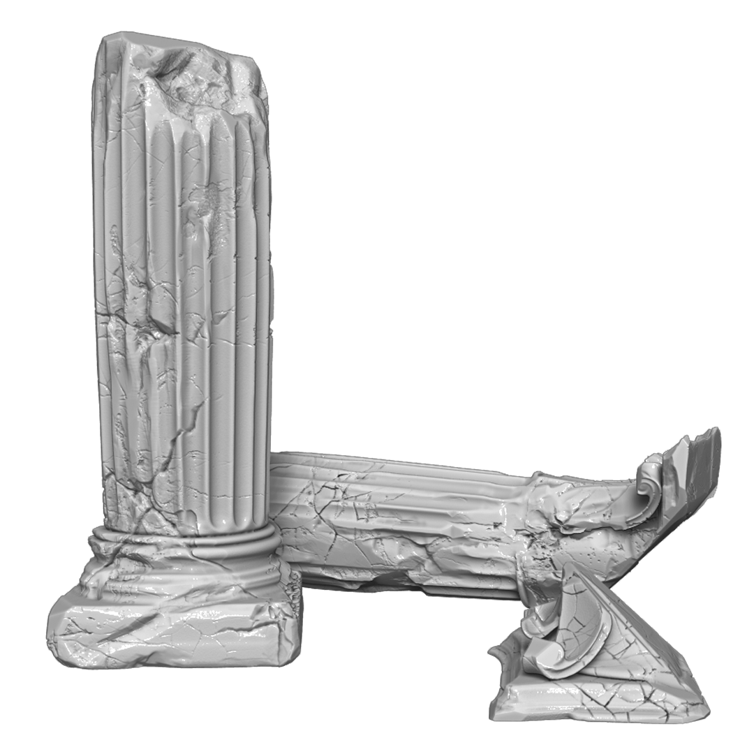 مدل سه بعدی - دکوری - گیم - بازی - فیلم - پرینت سه بعدی Damaged Calumn Concept 3D Model For 3D Print - Made By Ptm Art Center - Designer : Amir Rezaeyan - instagram : ptm_top - 3D Print Hand Made