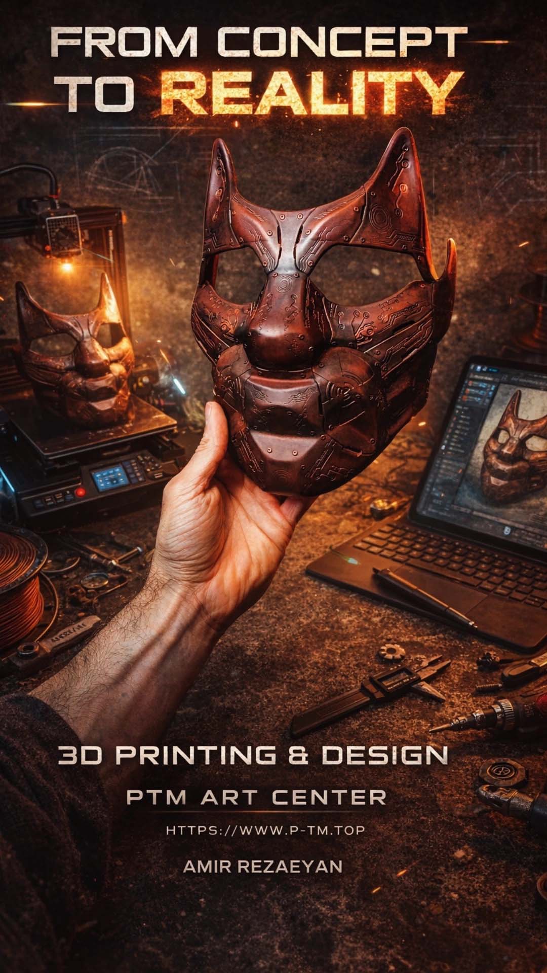 Face Mask - Designed & Made  By : AMIR REZAEYAN